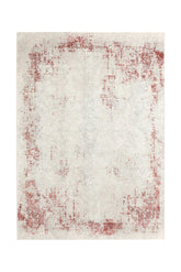 Covor Modern Dormitor Bordo/Crem din Poliester/Polipropilena SilaLux 2930A